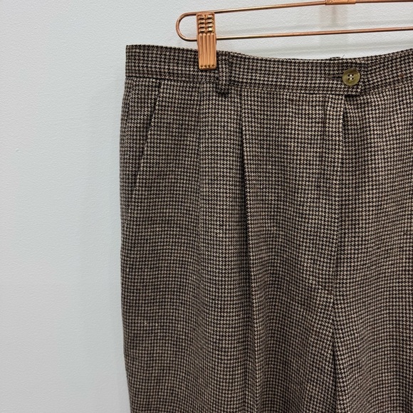 Pendleton Woolen Mills Deadstock 100% Virgin Wool Plaid Houndstooth High Rise - Picture 2 of 8
